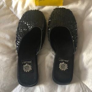 Elegant Black Sequin Women's Shoes